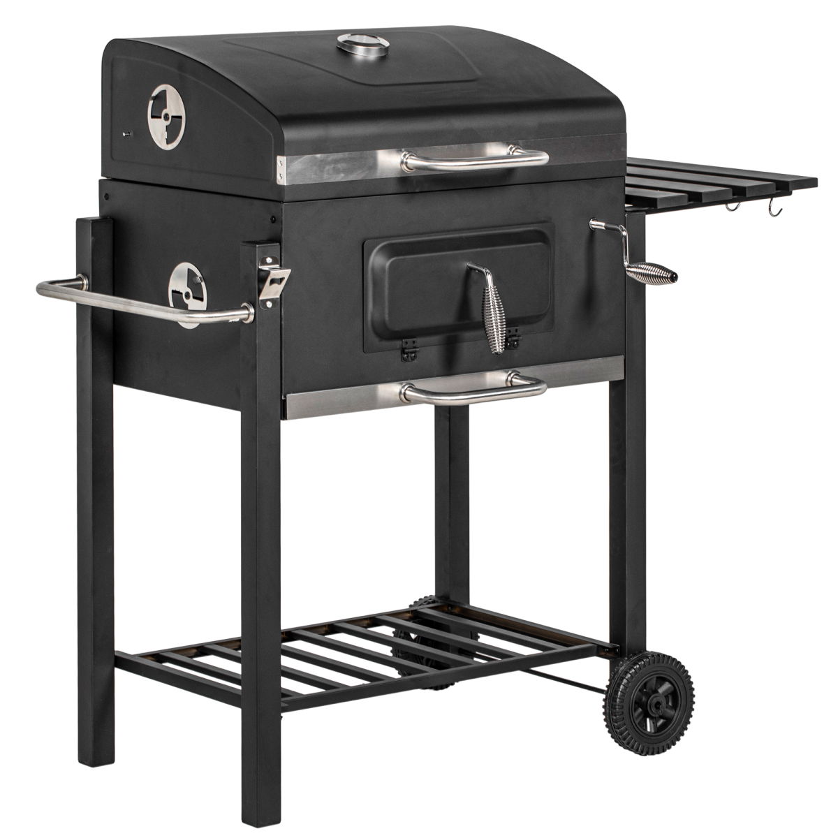 cortex-london-windsor-charcoal-grill-bbq-trolley-thermometer-black