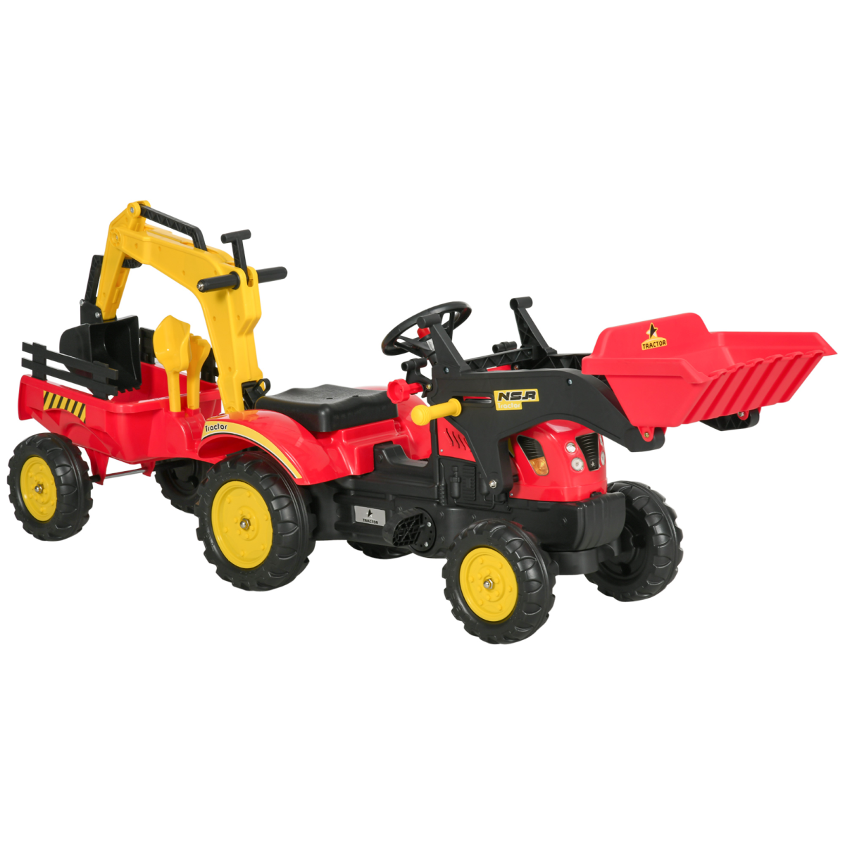 cortex-london-windsor-pedal-powered-tractor-ride-on-car-red-moving-bucket