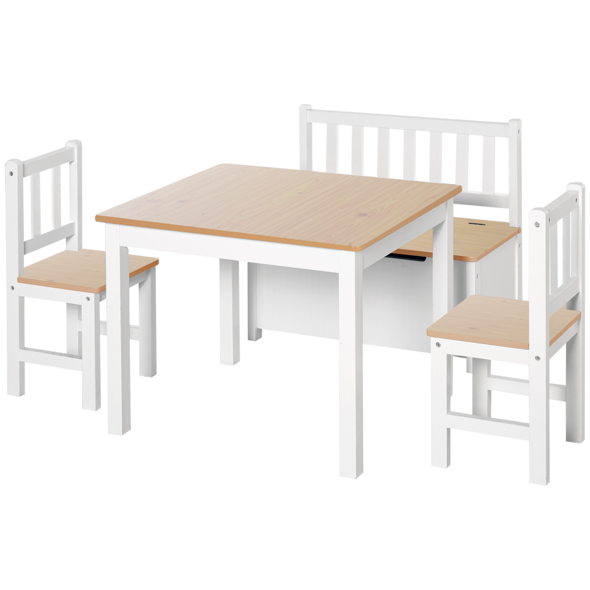 cortex-london-windsor-4-piece-kids-table-chair-bench-storage-set