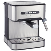 HOMCOM Espresso Machine, 20-Bar Semi Automatic Cappuccino Coffee Maker with Frother Wand, 1.6 L Water Tank, Black and Silver