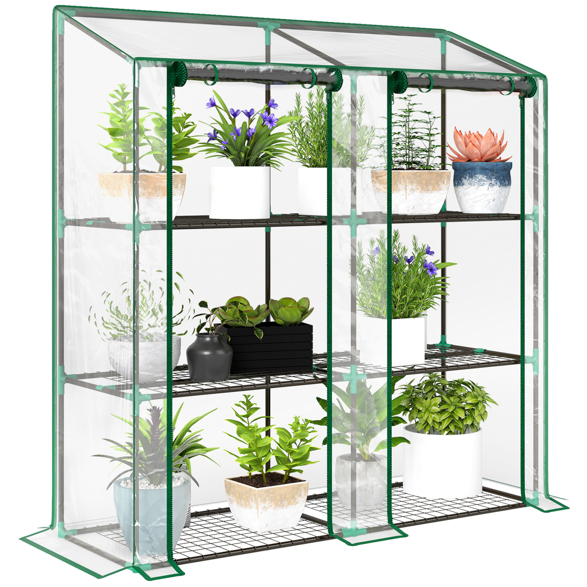 cortex-london-outsuny-mini-green-house-three-tier-shelves-clear
