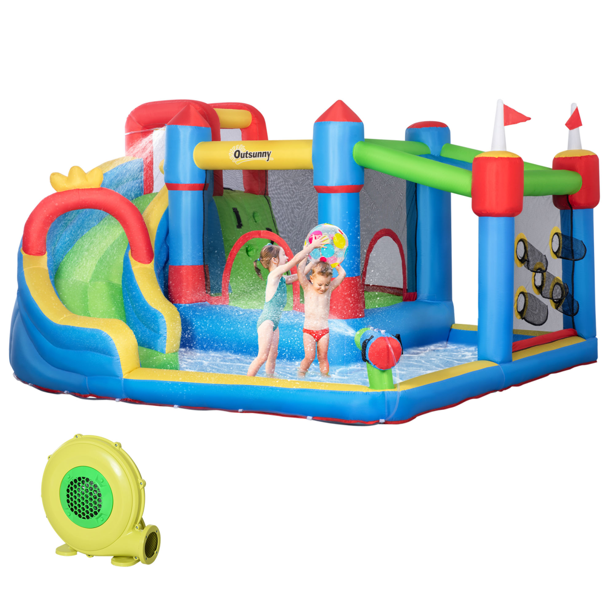 cortex-london-windsor-kids-6-in-1-inflatable-water-slide-water-gun-castle