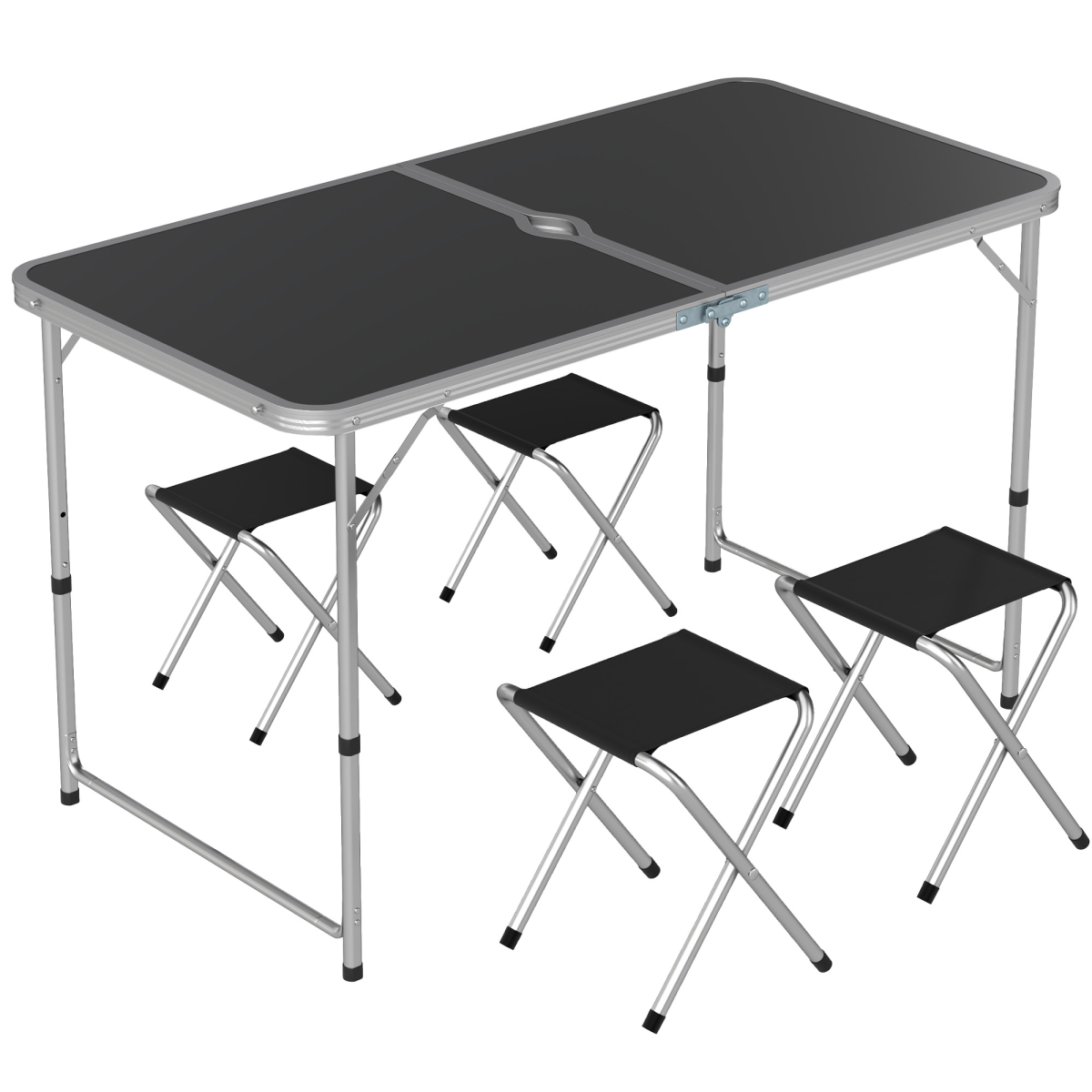 cortex-london-windsor-folding-camping-table-four-chairs-black-silver