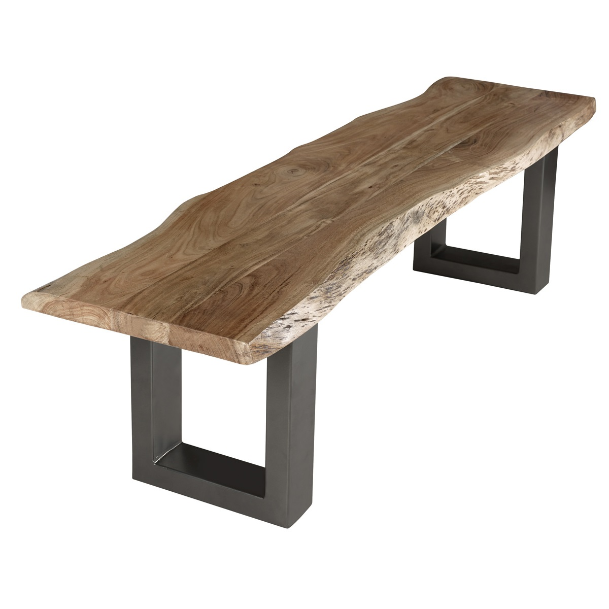 cortex-london-windsor-baltic-live-edge-large-bench-solid-wood-metal-sled-legs