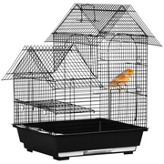 cortex-london-york-black-steel-bird-cage-plastic-perch-food-container-swing-ring-handle