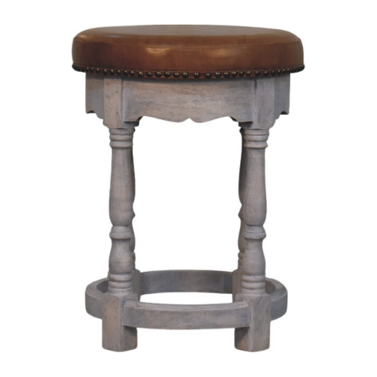 cortex-london-windsor-rustic-mango-wood-leather-stool-brown