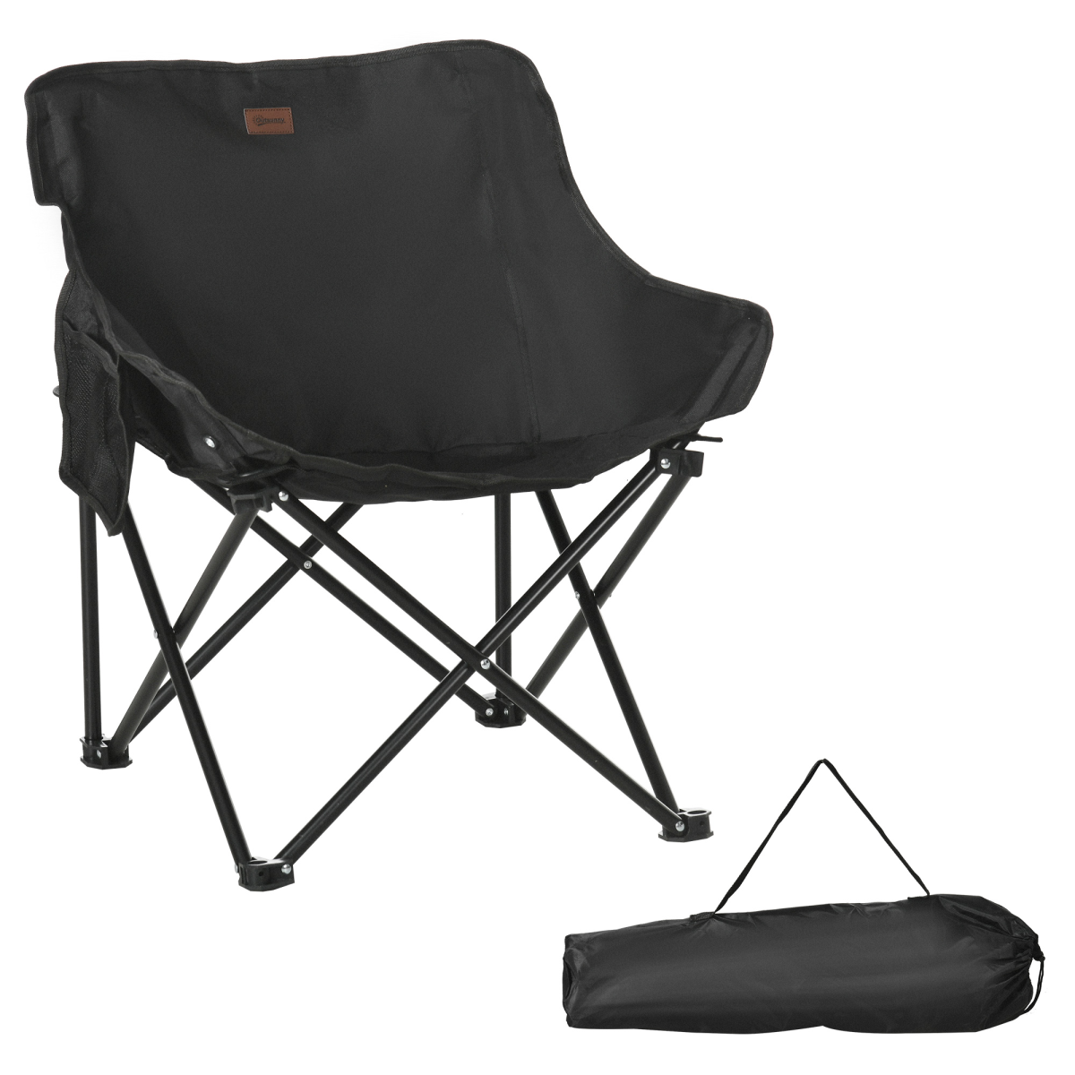 cortex-london-windsor-folding-camping-chair-black-carrying-bag-storage-pocket