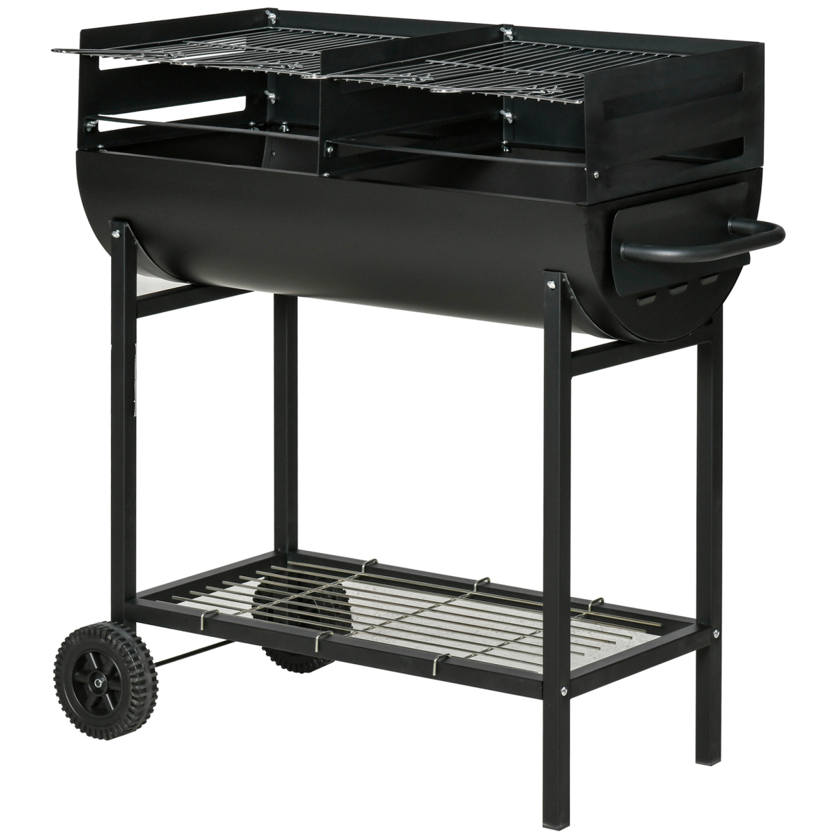 cortex-london-windsor-steel-charcoal-bbq-two-grill-areas-black
