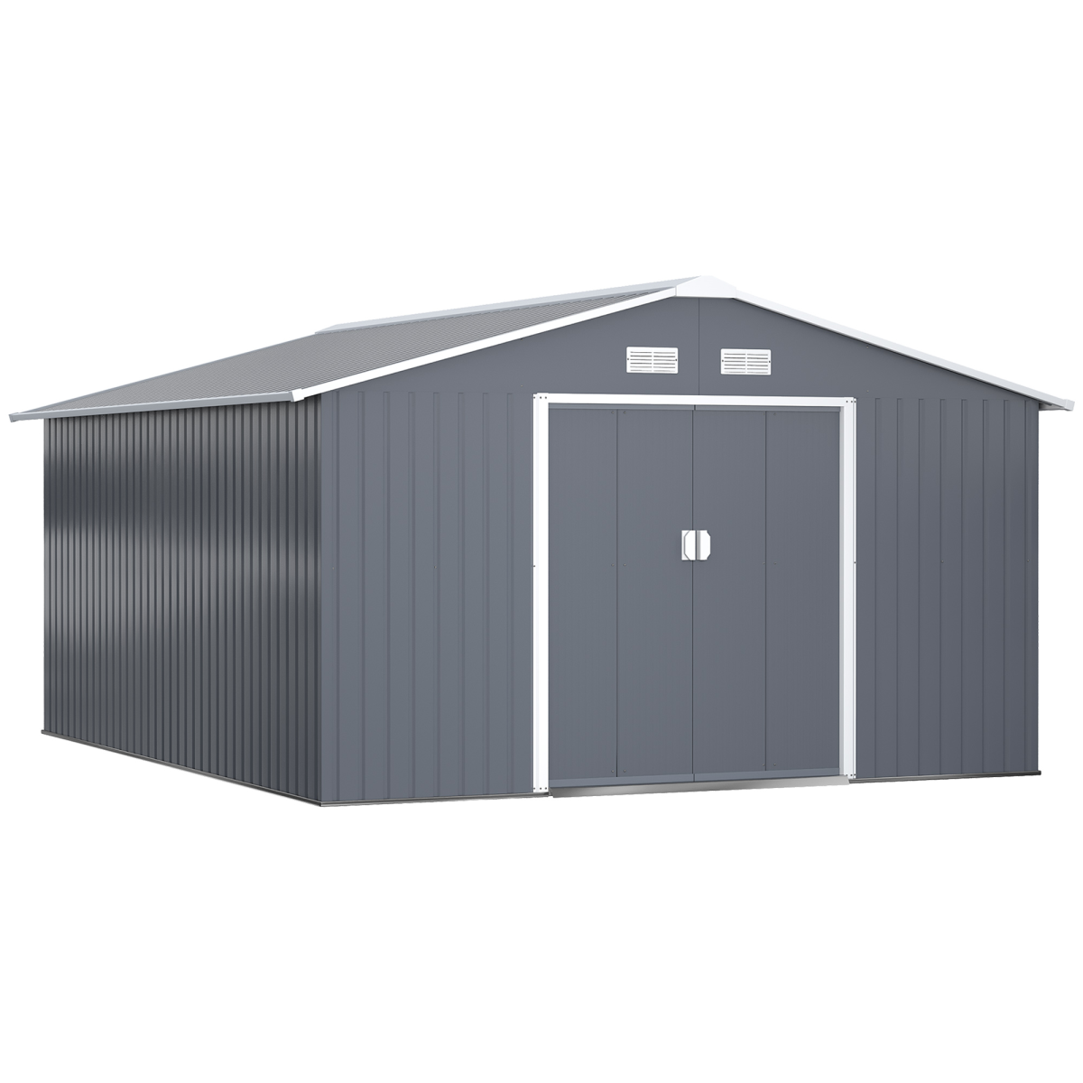 cortex-london-windsor-13-x-11ft-grey-galvanised-steel-garden-shed-foundation-ventilation