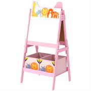 cortex-london-windsor-pink-kids-art-easel-blackboard-whiteboard-mdf-storage-boxes