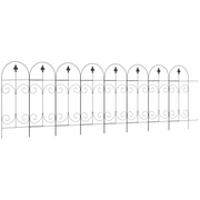 cortex-london-kew-vine-8-piece-metal-garden-fence-panels-animal-barrier