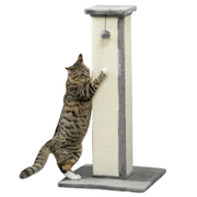 cortex-london-windsor-cat-scratching-post-81cm-grey-natural-sisal-rope-hanging-ball