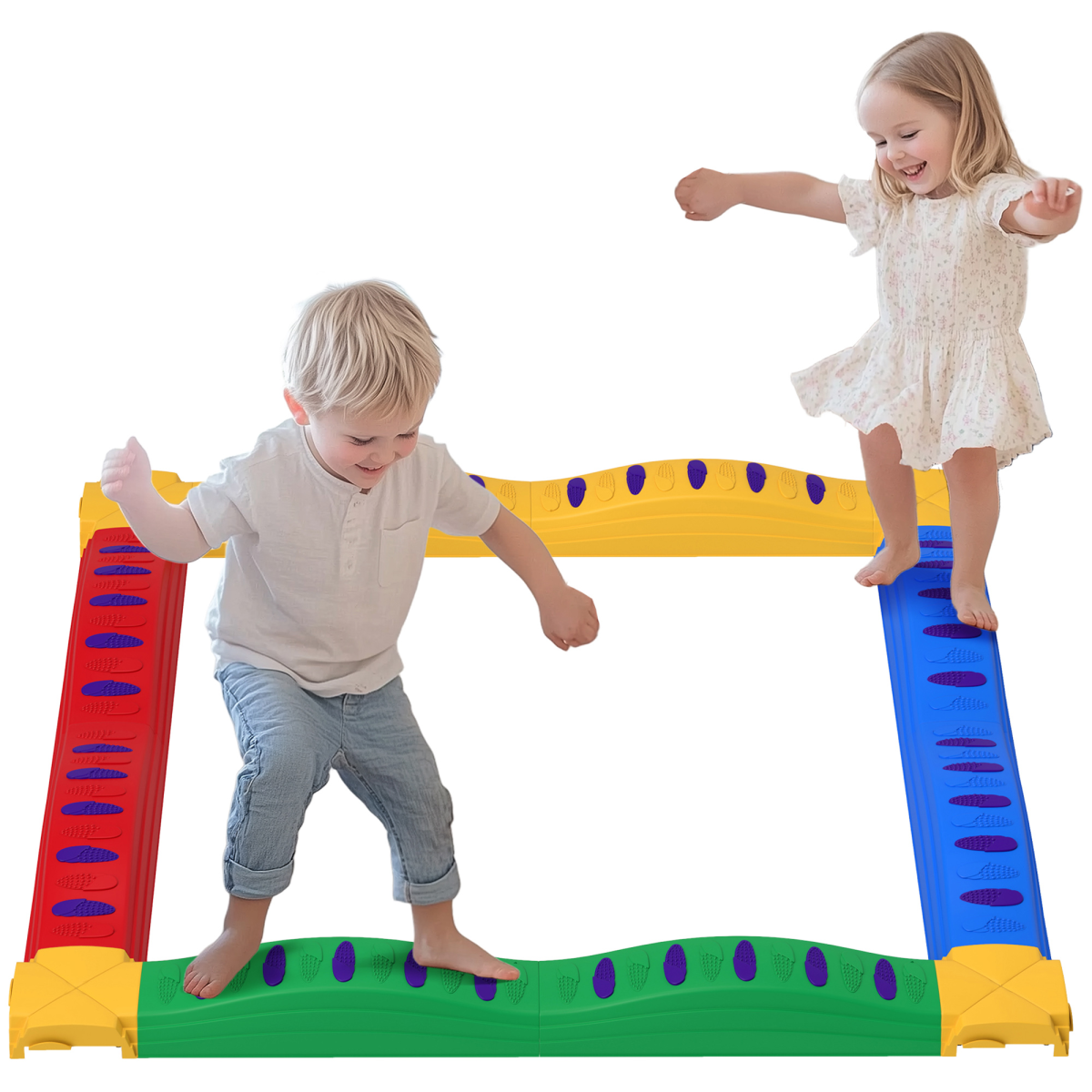 cortex-london-windsor-12-piece-kids-balance-beam-stepping-stones-multicoloured