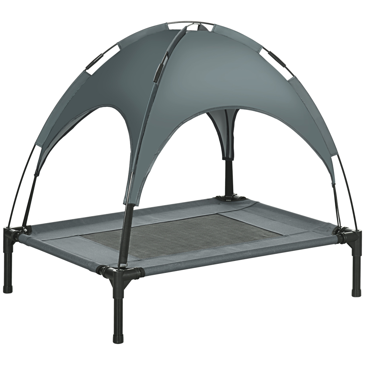cortex-london-york-cooling-elevated-dog-bed-canopy-grey-pawhut