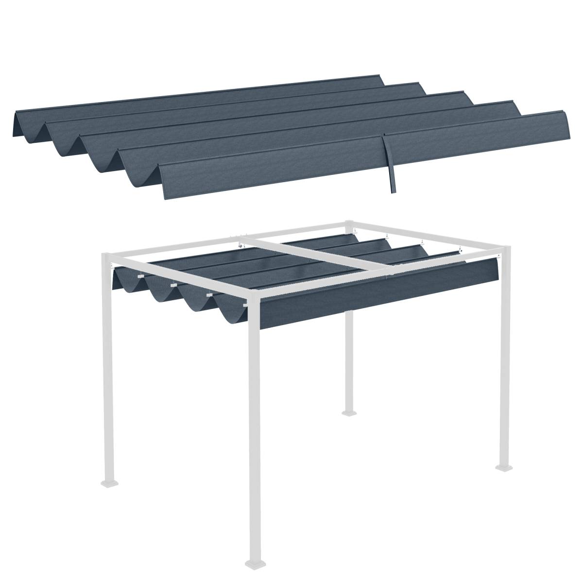 cortex-london-windsor-outsunny-pergola-replacement-sun-shade-cover-dark-grey-polyester