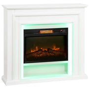 HOMCOM 4777 BTU Multicolour LED Electric Fireplace - White