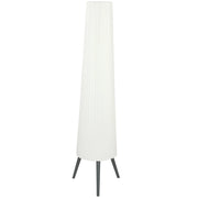 HOMCOM Dimmable Tripod Floor Lamp with Foot Switch, Nordic Standing Lamp with Fabric Shade, 153cm, White and Grey