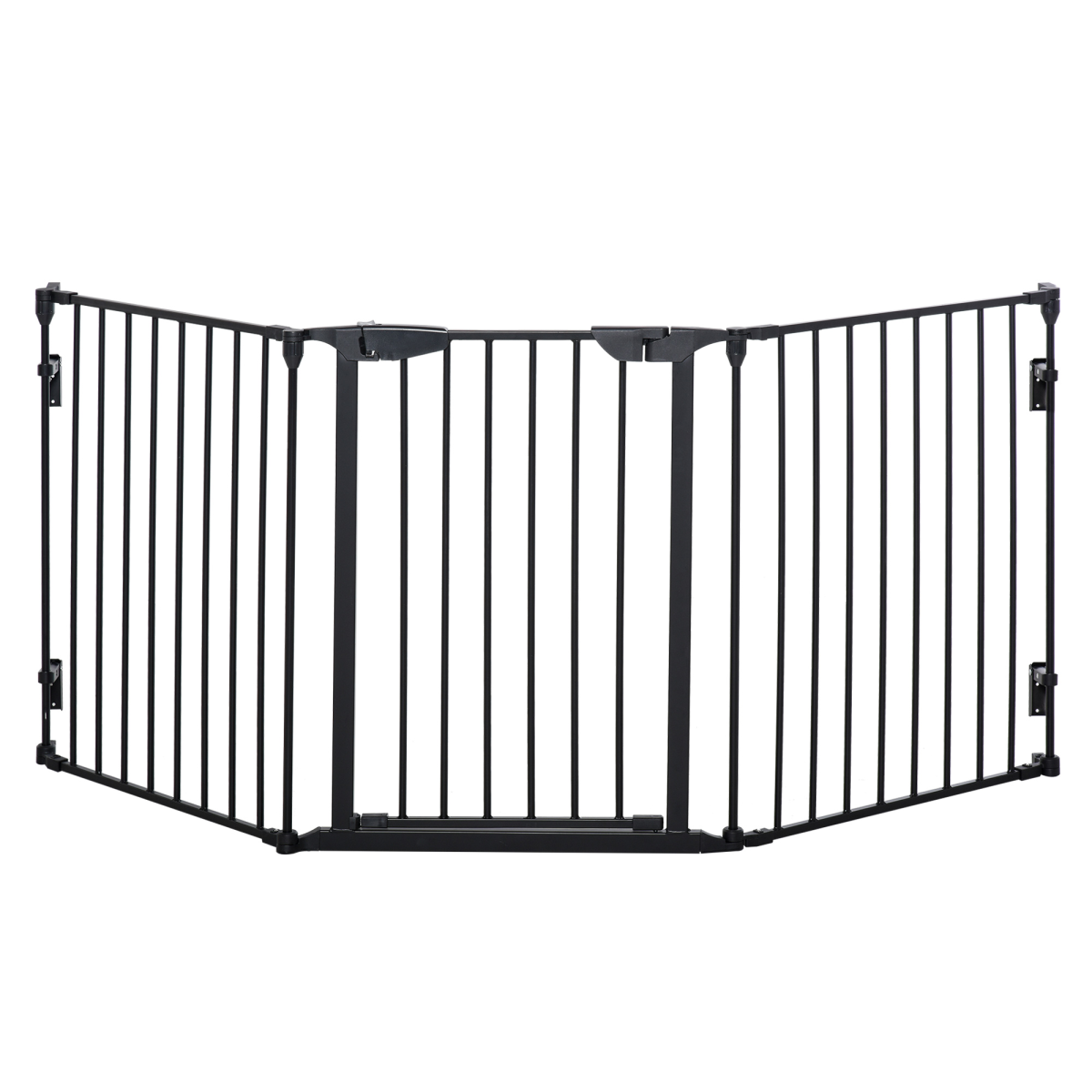 cortex-london-windsor-3-panel-black-dog-gate-playpen-walk-through-door