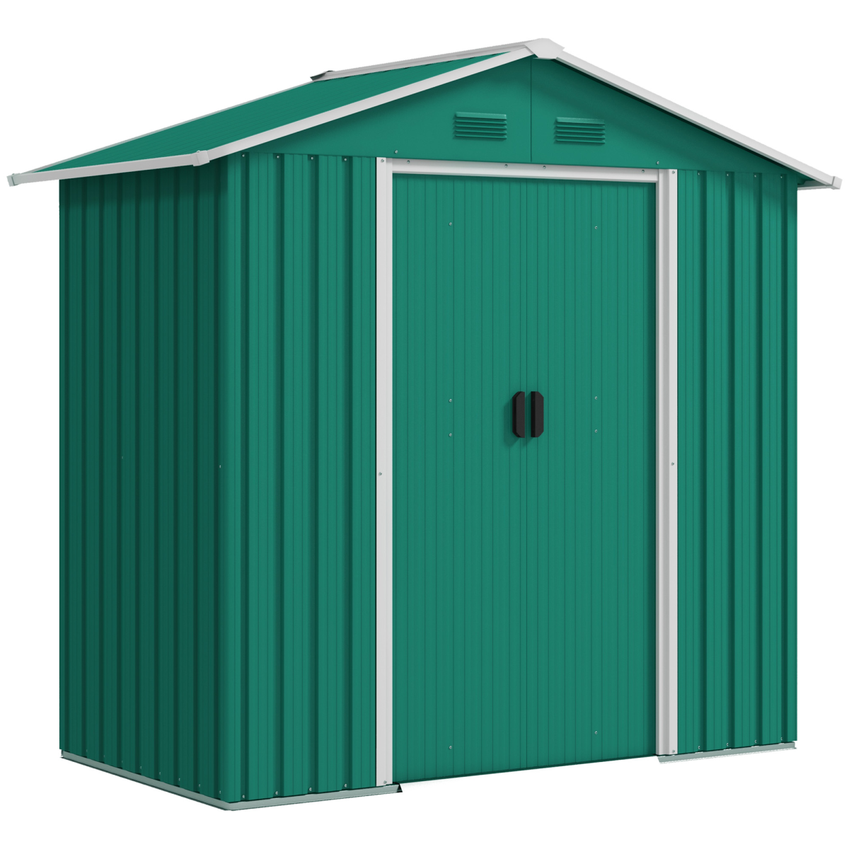 cortex-london-windsor-metal-garden-shed-green