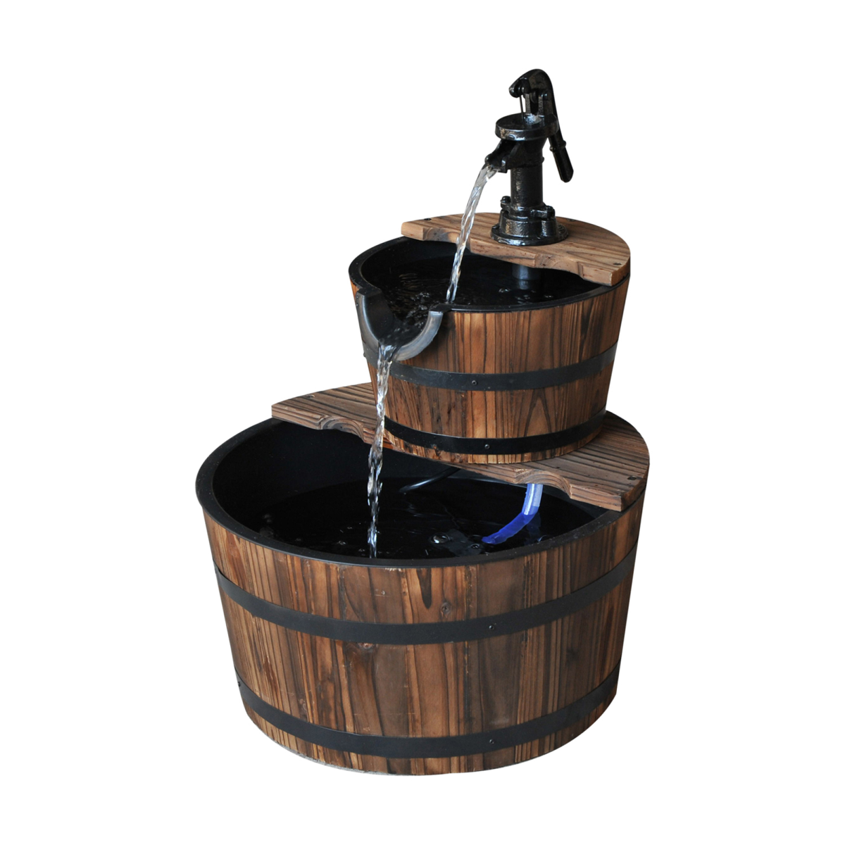 cortex-london-yorkshire-two-tier-wooden-water-pump-fountain-fir-wood-steel