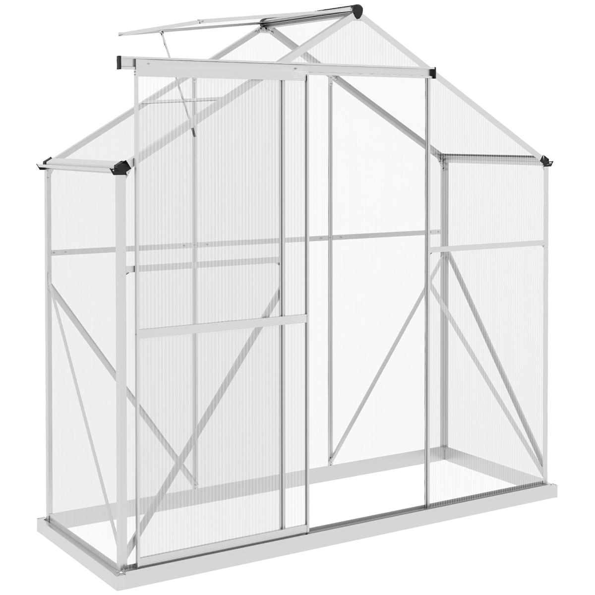 cortex-london-windsor-aluminium-polycarbonate-greenhouse-190cm-silver