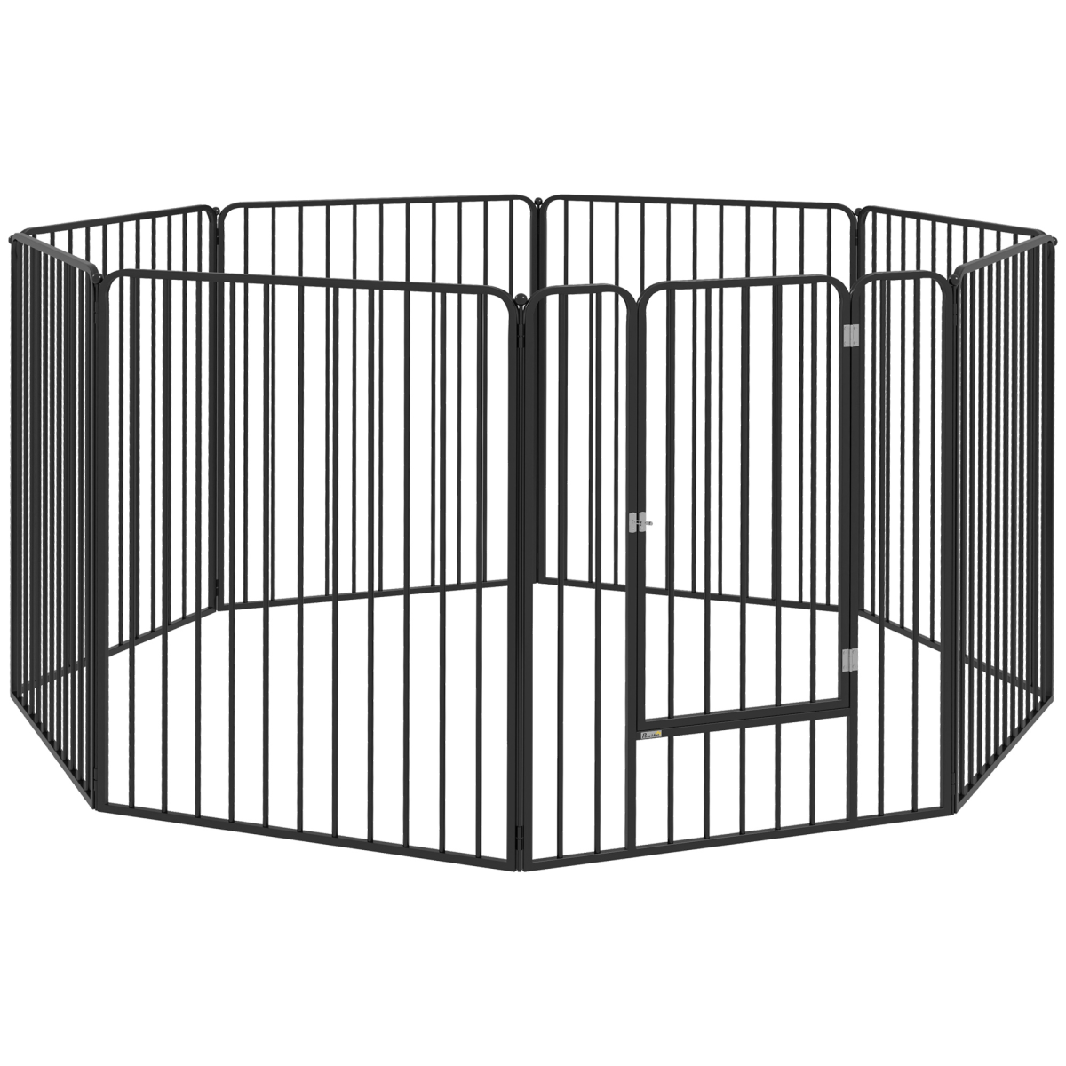 cortex-london-windsor-100cm-eight-panel-steel-dog-playpen-black