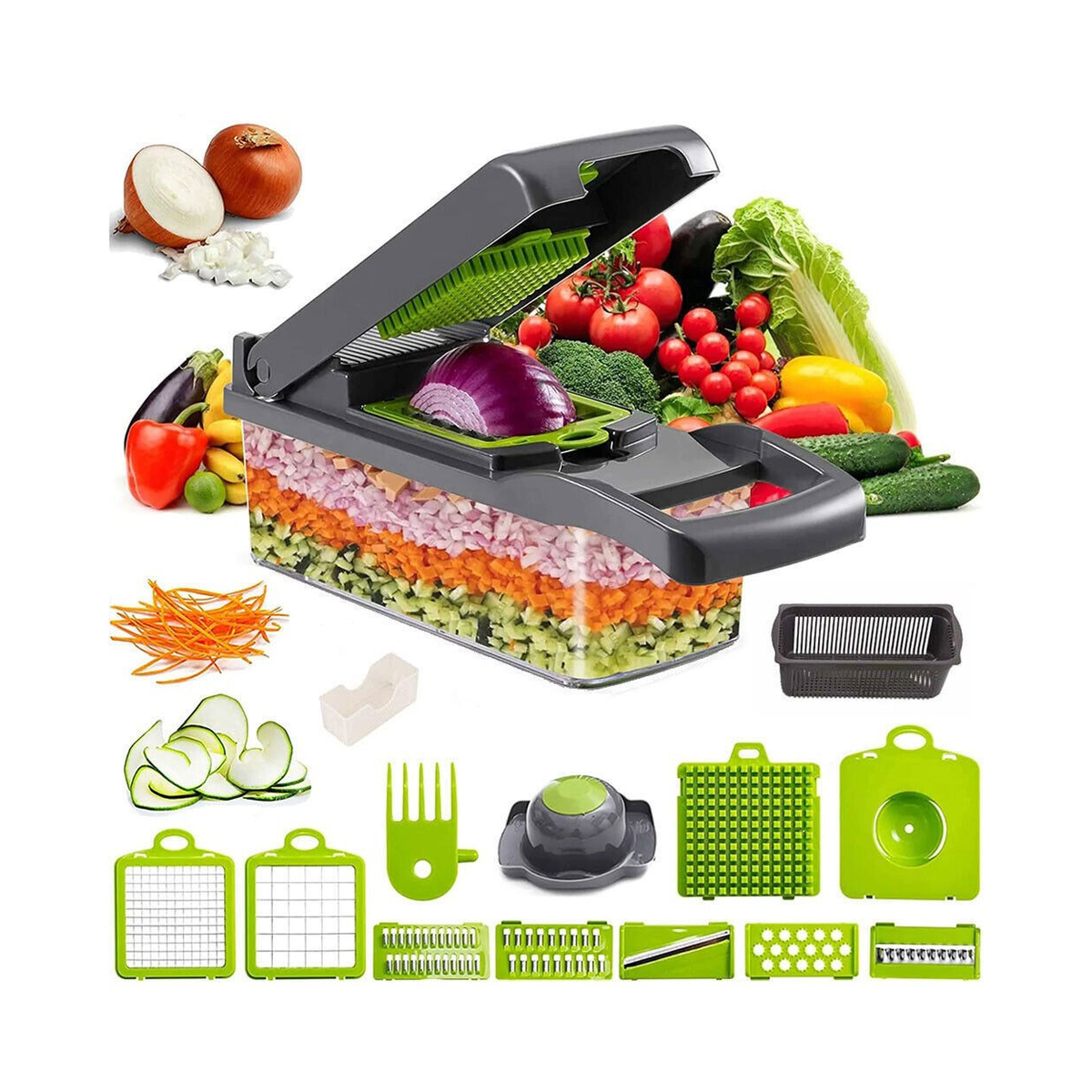 cortex-london-yorkminster-15-in-1-vegetable-chopper-slicer-green-gray