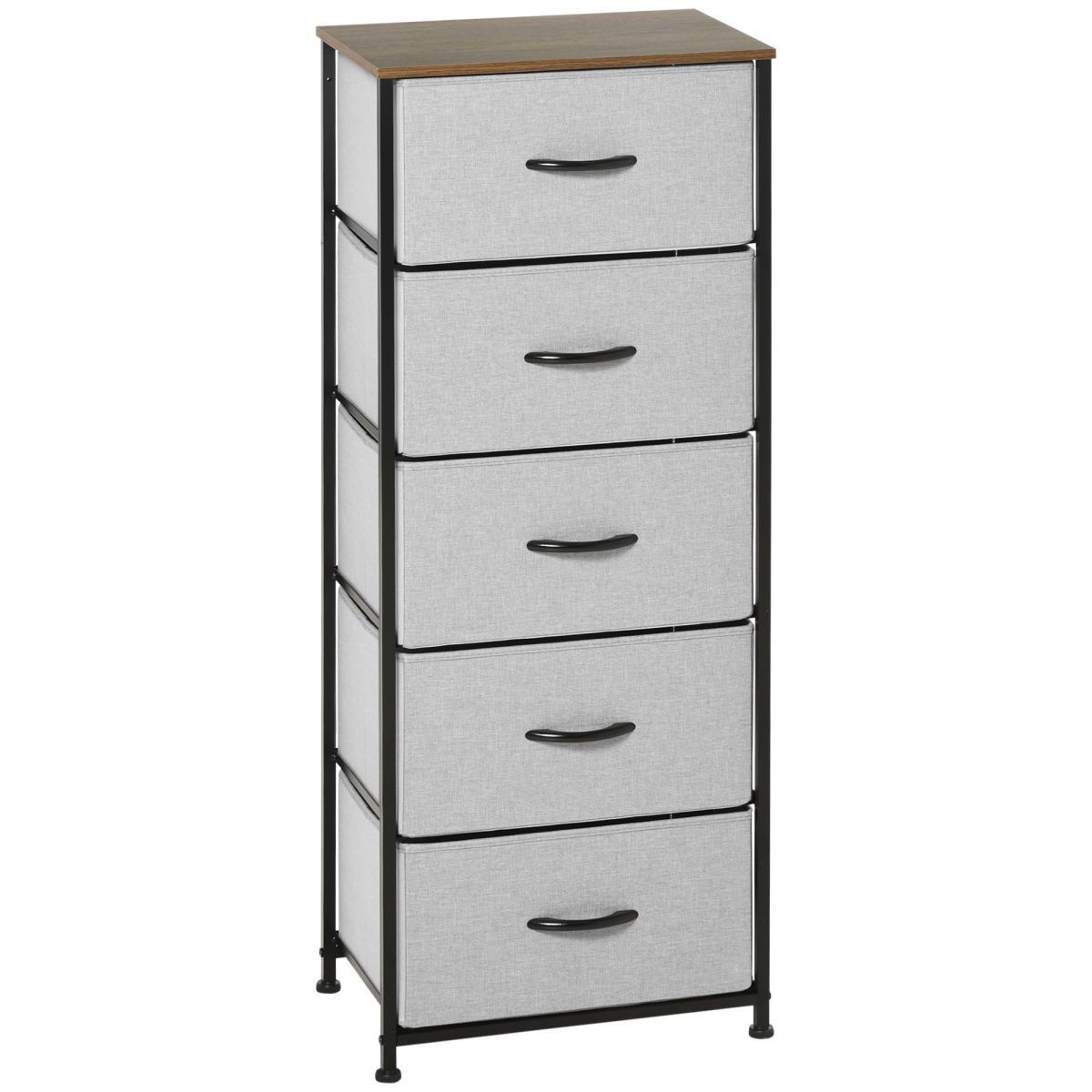 cortex-london-york-five-drawer-fabric-chest-of-drawers-grey