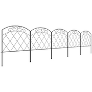 cortex-london-windsor-black-metal-garden-picket-fence-panels-61h-305l-cm