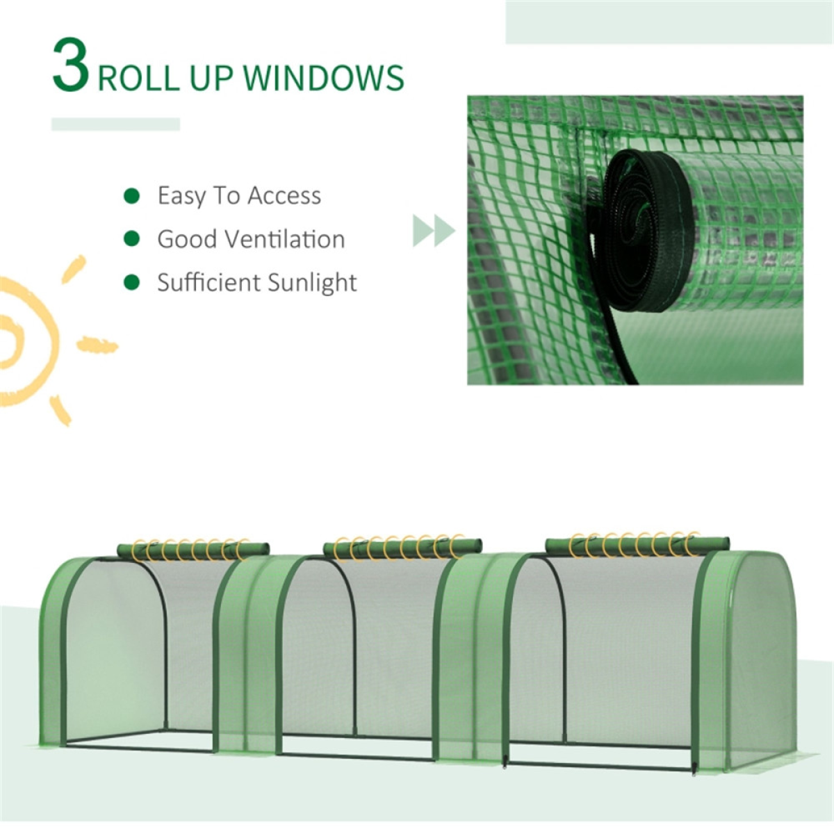 cortex-london-windsor-mini-greenhouse-green-pe-cover-steel-frame