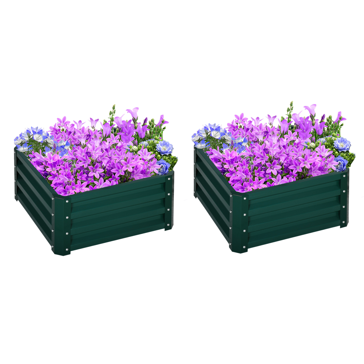 cortex-london-windsor-green-galvanised-steel-raised-garden-planter-set-of-two