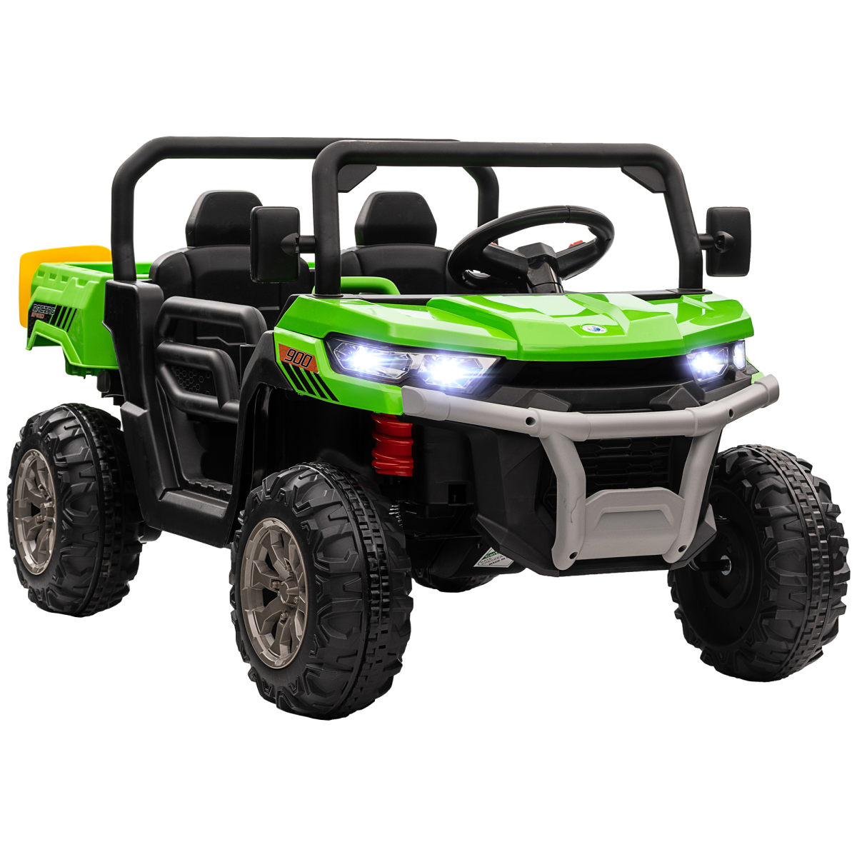 cortex-london-windsor-12v-two-seater-kids-ride-on-truck-green