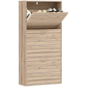 HOMCOM Slim Shoe Storage Cabinet with 3 Flip Drawers for 12 Pair of Shoes