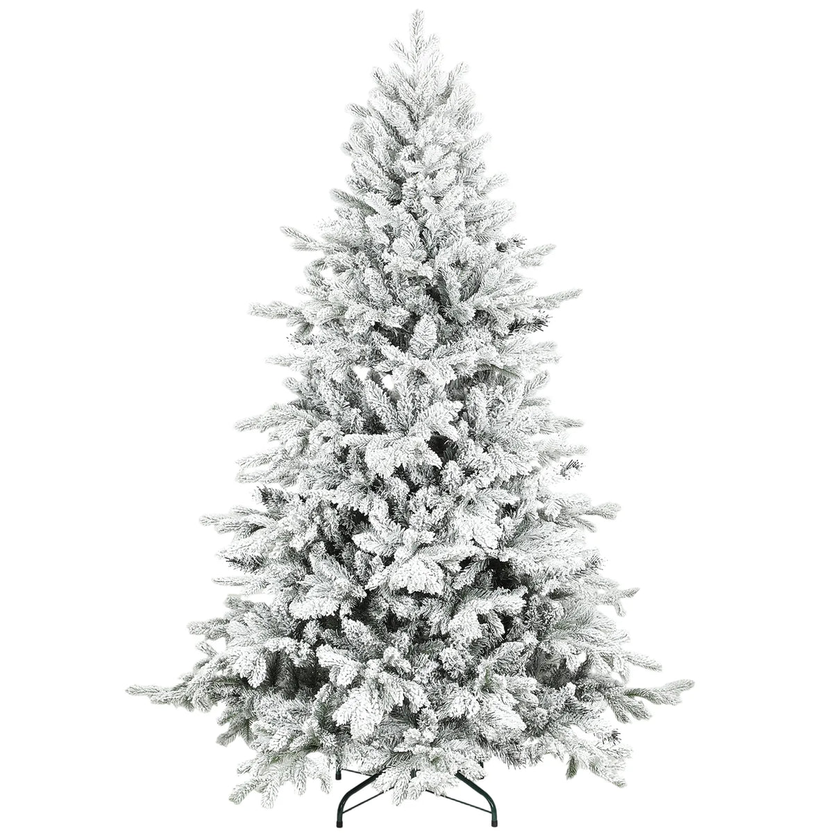 HOMCOM 6ft Snow Flocked Artificial Christmas Tree