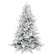 HOMCOM 6ft Snow Flocked Artificial Christmas Tree