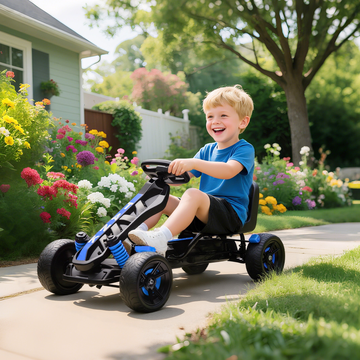 cortex-london-windsor-blue-childrens-pedal-go-kart