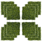 12PCS Artificial Boxwood Wall Panels 20" x 20" Grass Screen Milan Grass