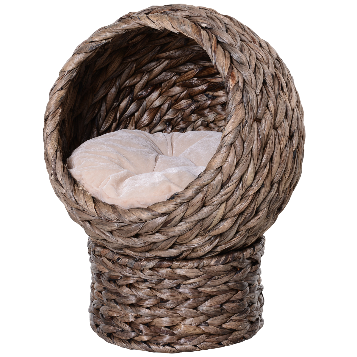 cortex-london-windsor-wicker-cat-house-raised-cat-bed-dark-brown-cream