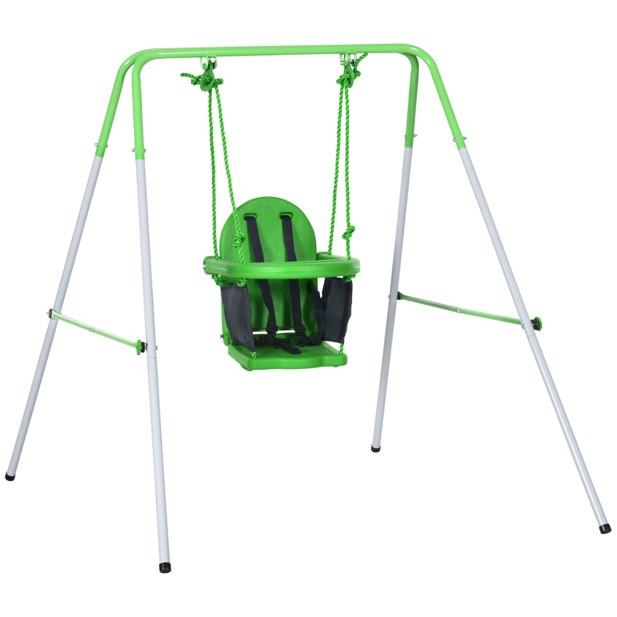 cortex-london-windsor-nursery-swing-green-steel-pe-safety-seat-belt