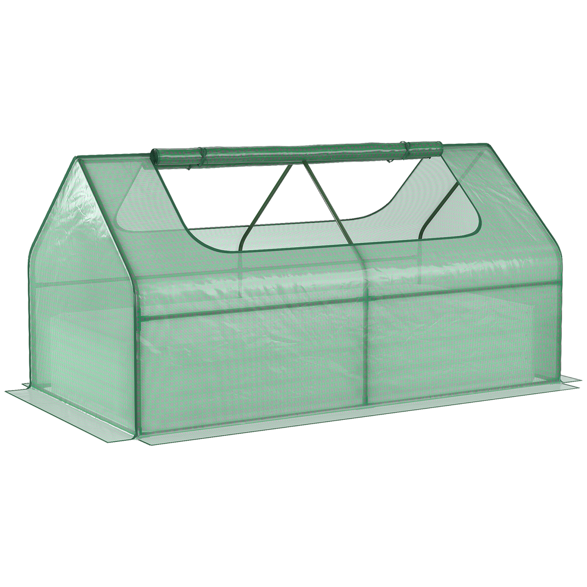 cortex-london-windsor-raised-garden-bed-planter-greenhouse-green-zipped-roll-up-window