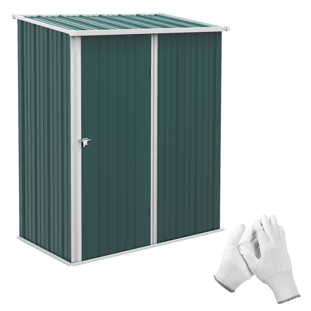 cortex-london-windsor-green-steel-garden-storage-shed-lockable-door