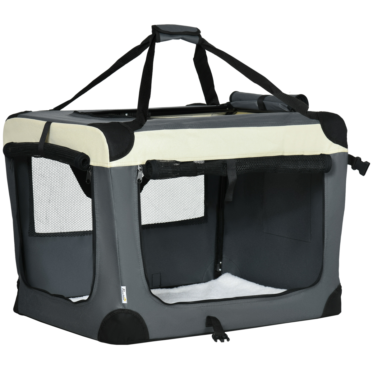 cortex-london-windsor-70cm-foldable-pet-carrier-grey-pawhut