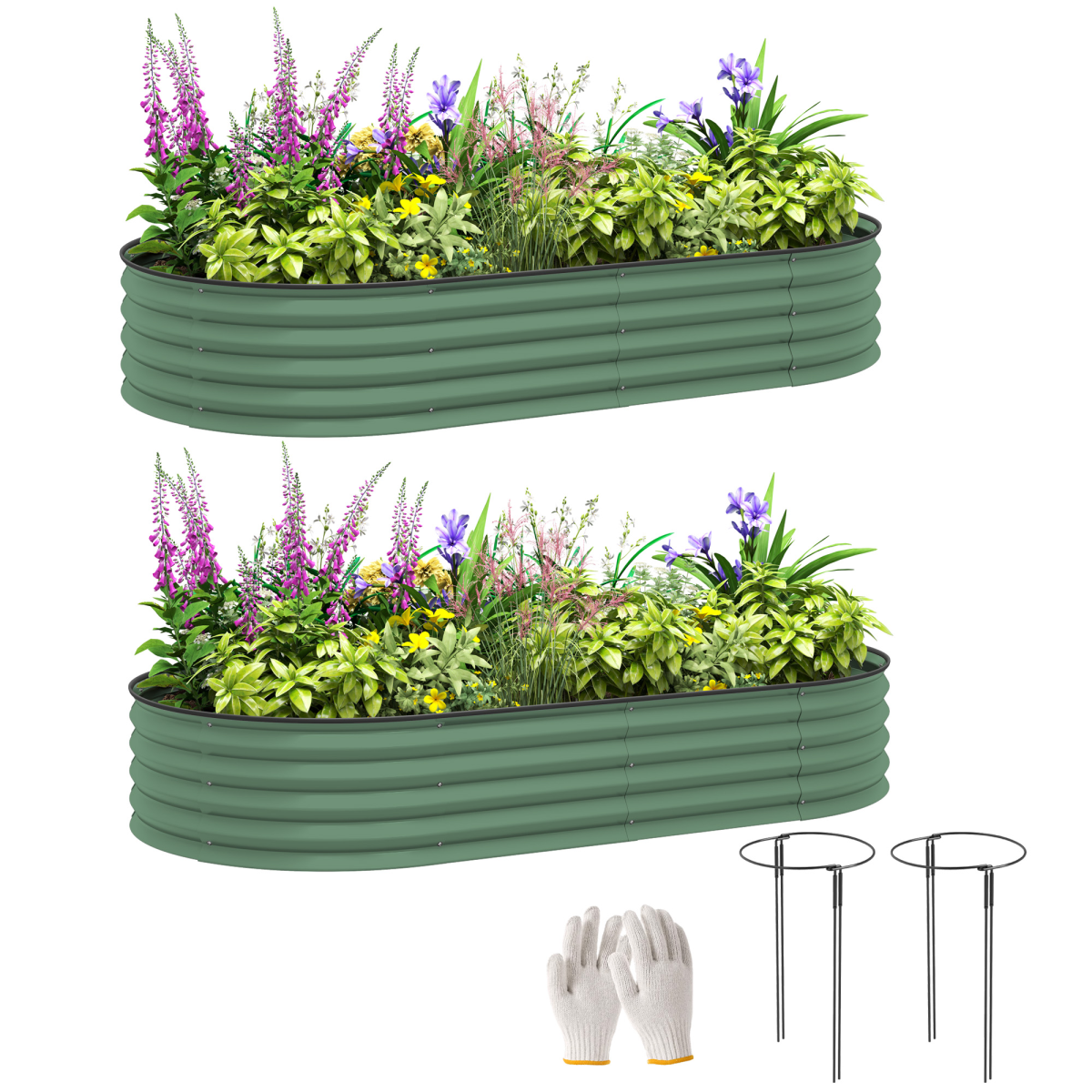 cortex-london-windsor-green-galvanised-steel-raised-planters-set