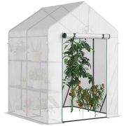 cortex-london-windsor-green-outdoor-greenhouse-143x143x195cm-pe-cover-metal-wire-shelves