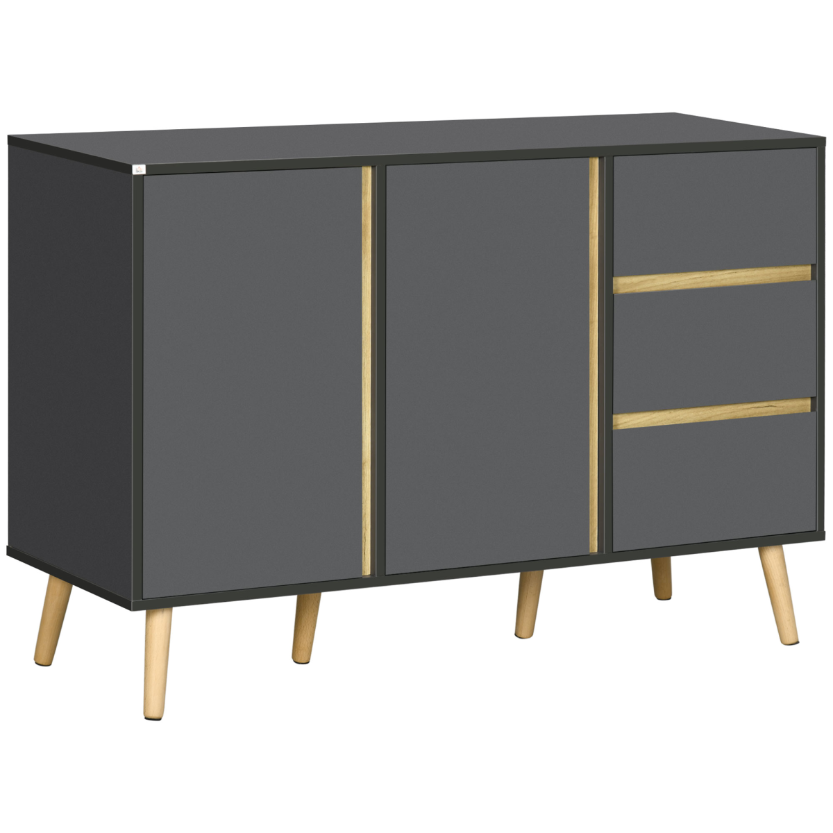 cortex-london-york-dark-grey-sideboard-kitchen-cupboard-adjustable-shelves-double-doors-three-drawers