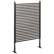 Outsunny Garden Fence with 2 Standing Ways for Hard & Soft Ground, Decorative Outdoor Divider, Animal Barrier Fence, Brown