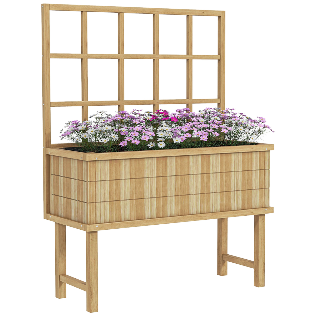cortex-london-kensington-fir-wood-raised-planter-trellis-natural