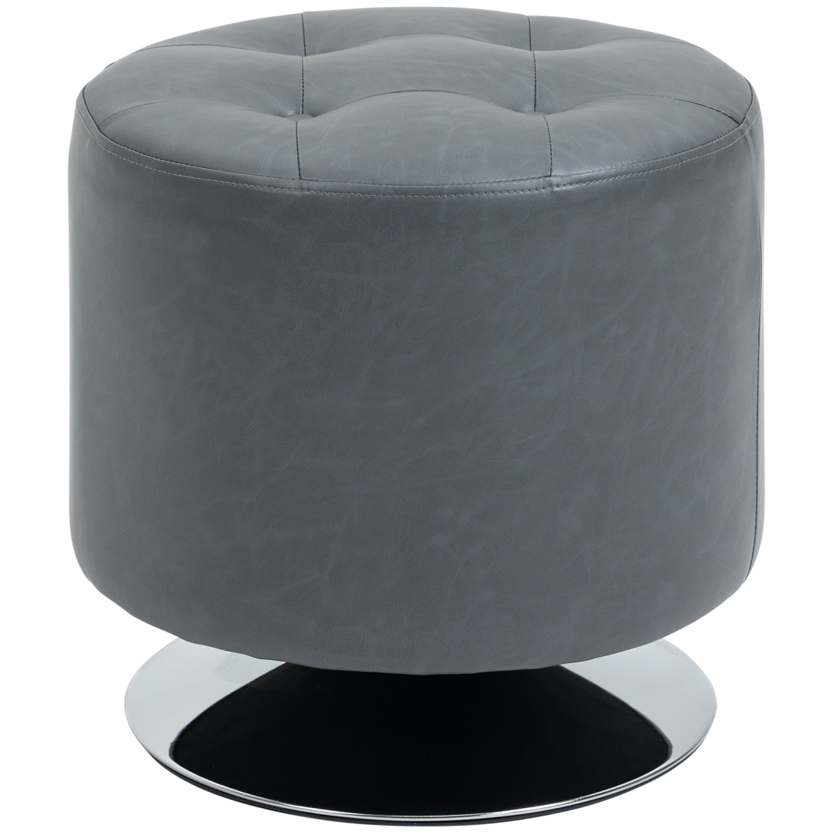 cortex-london-kensington-grey-360-swivel-pu-foot-stool-ottoman
