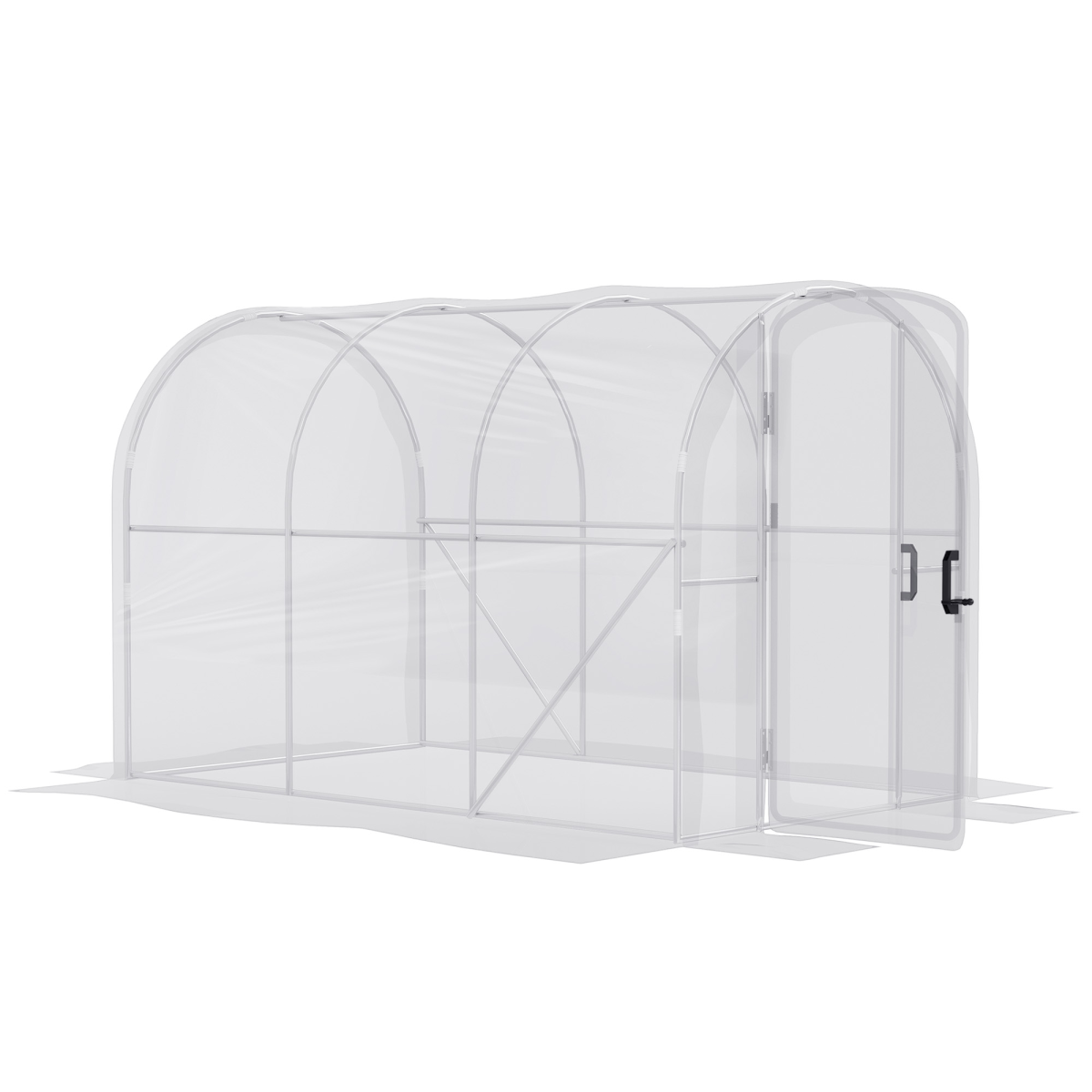 cortex-london-york-3-2-2m-polytunnel-greenhouse-clear-polyethylene-galvanised-steel-frame