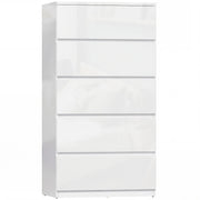HOMCOM Chest of Drawers, 5-Drawer Storage Cabinets, Modern Dresser, Storage Drawer Unit for Bedroom